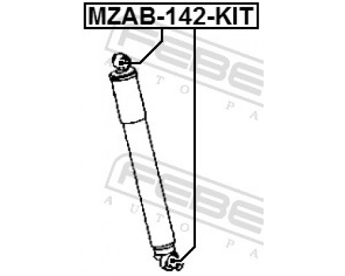 MZAB-142-KIT FEBEST Сайлентблок амортизатора для Mazda MPV II (LW) 1999-2006