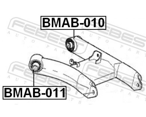 BMAB-010 FEBEST Сайлентблок заднего нижнего рычага