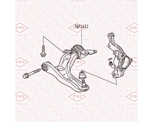 TEF1632 Tatsumi Сайлентблок правого рычага передний