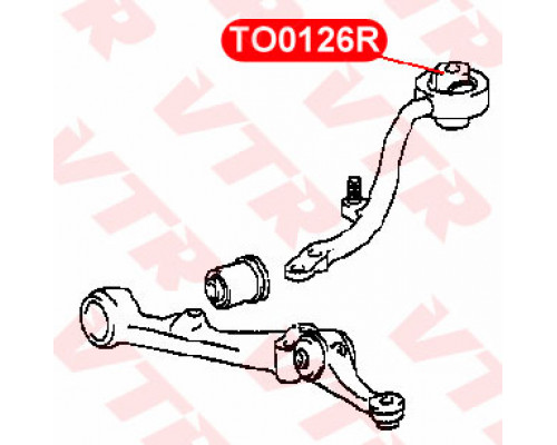 TO0126R VTR Сайлентблок продольной тяги задний (п.п.к.)