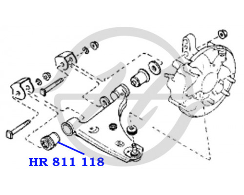 HR811118 Hanse Сайлентблок нижнего рычага для Mazda 626 (GD) 1987-1992