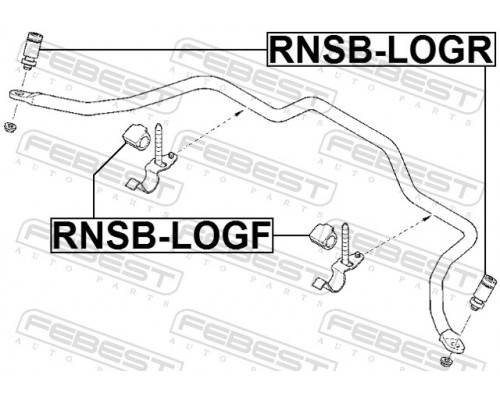 RNSB-LOGF FEBEST Втулка (сайлентблок) переднего стабилизатора