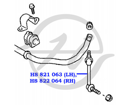 HS822064 Hanse Стойка заднего стабилизатора правая для Toyota Avensis II 2003-2008