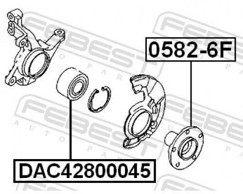 DAC42800045 FEBEST Подшипник передней ступицы