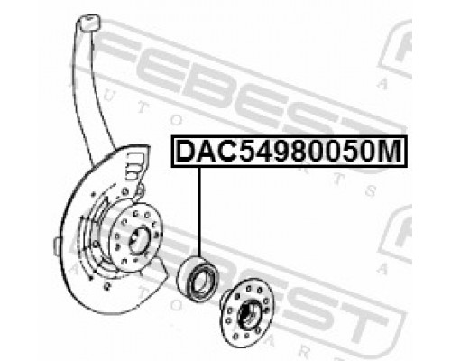 DAC54980050M FEBEST Подшипник передней ступицы