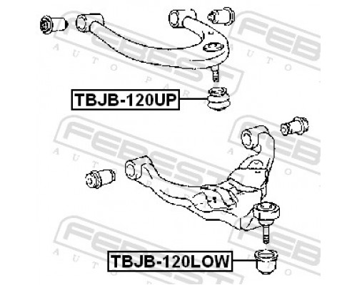 TBJB-120UP FEBEST Пыльник шаровой опоры