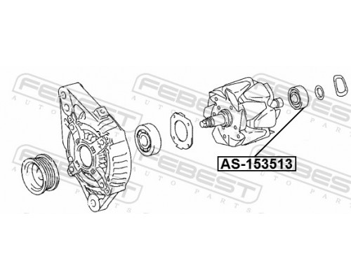 AS-153513 FEBEST Подшипник генератора