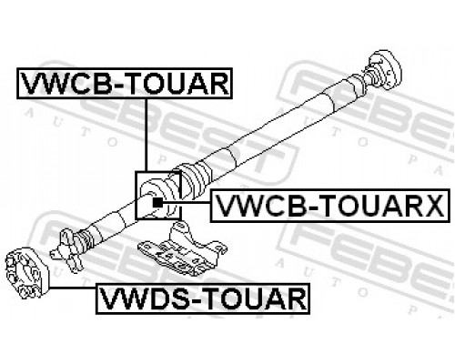 VWCB-TOUAR FEBEST Подшипник подвесной