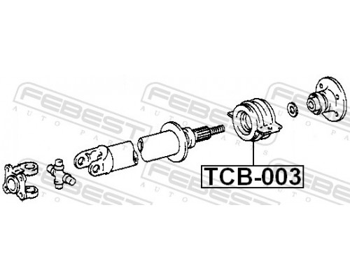 TCB-003 FEBEST Подшипник подвесной для Toyota HiAce H100 1995-2004