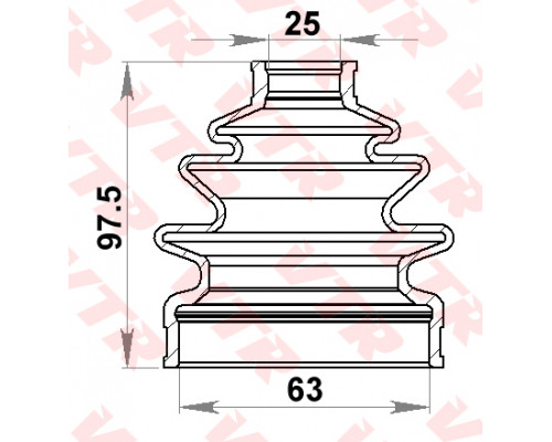 TO2403R VTR Пыльник нар/пер. ШРУСа (к-кт) для Toyota Camry V20 1996-2001