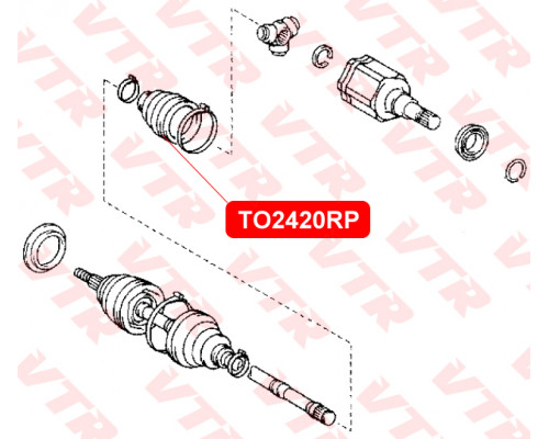 TO2420RP VTR Пыльник ШРУСа (к-кт) для Toyota Hilux 2005-2015