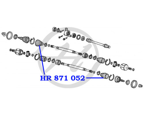 HR871052 Hanse Пыльник нар/пер. ШРУСа (к-кт)