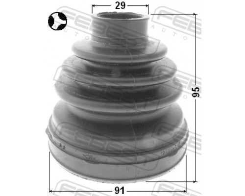 0115-KUN26T FEBEST Пыльник ШРУСа внутр. пер