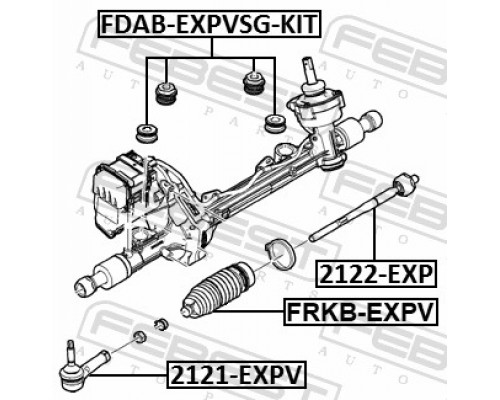 FRKB-EXPV FEBEST Пыльник тяги c г/у (к-кт)