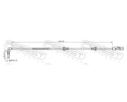 18606-004 FEBEST Датчик ABS передний