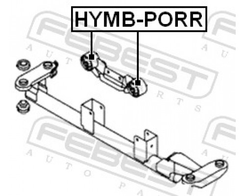 HYMB-PORR FEBEST Сайлентблок опоры КПП