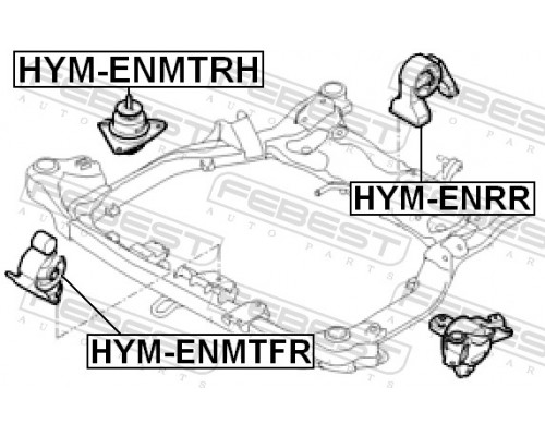 HYM-ENMTRH FEBEST Опора двигателя правая