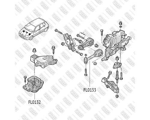 FL0133 Fixar Опора КПП задняя