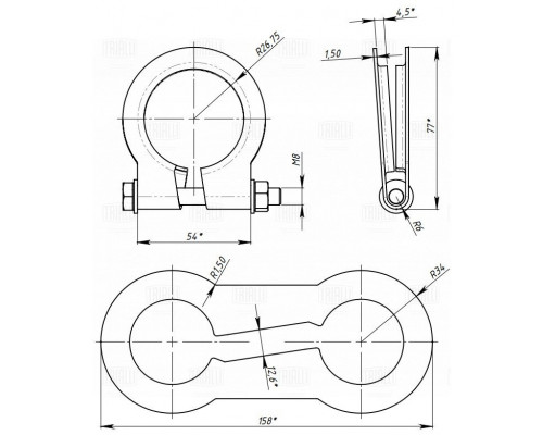 ECLP54 Trialli Хомут глушителя ECLP54 Trialli Хомут глушителя