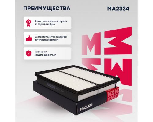 Фильтр воздушный KIA OPTIMA 10-, SORENTO 09-; HYUNDAI GRANDEUR 11-, SANTA FE 05-