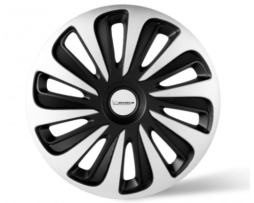 Колпаки колесные MICHELIN 14", "Калибр", цвет: серебристо-черный, 4 шт.
