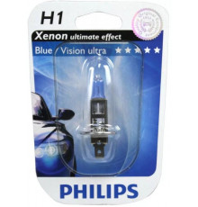 Лампа H1 12V 55W Blue Vision Ultra PHILIPS блистер (1шт.)