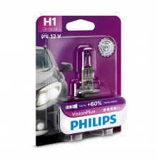 Лампа H1 12V 55W P14,5s +50% Vision Plus PHILIPS блистер (1шт.)
