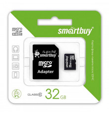 Карта памяти Smart Buy microSDHC 32GB Class 10 + адаптер