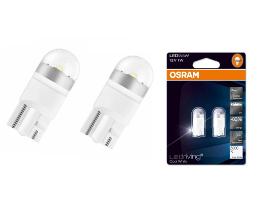 Лампы автомобильные светодиодные OSRAM 1W 12V 6800K ,2шт.