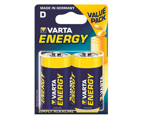 Батарейка, VARTA ENERGY D, 2шт.