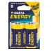 Батарейка, VARTA ENERGY D, 2шт.