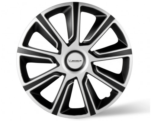 Колпаки колесные MICHELIN 14", "49 Верон", цвет: серебристо-черный, 4 шт.