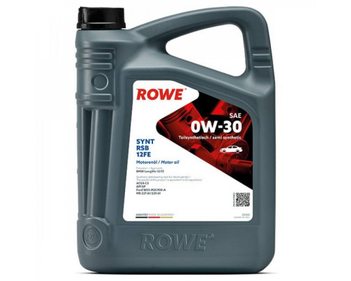 Масло моторное  ROWE HIGHTEC SYNT RSB 12FE SAE 0W-30 (5л)