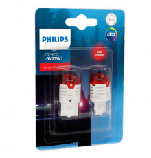 Лампы автомобильные светодиодные PHILIPS W21/5 LED red 11066 U30R B2
