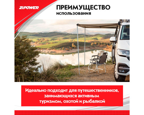 Канистра для топлива ZiPOWER 10л. Цвет - оливковый.