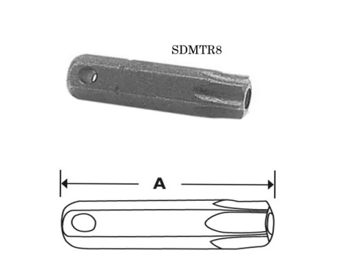 Насадка-TORX TR8 с отверстием Насадка-TORX TR8 с отверстием