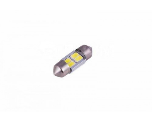 Светодиод 12V T11x39  4SMD S8,5 WHITE Button Blister