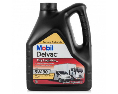Масло моторное синтетическое для бензиновых и дизельных двигателей Mobil Delvac City Logistics M 5W-30 (4л)