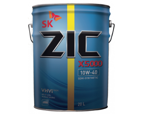 Масло моторное полусинтетическое для грузовых автомобилей ZIC X5000 10W-40 (20л) (192658)