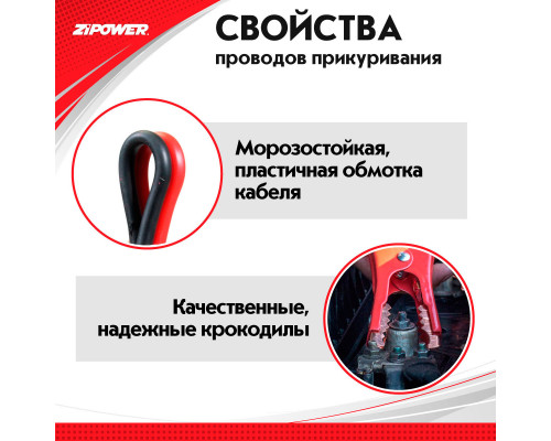 Провода для прикуривания, 350 А, 2,5 м.