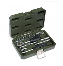 Набор головок 6-гр с трещоткой 1/4" 19пр ДТ/20