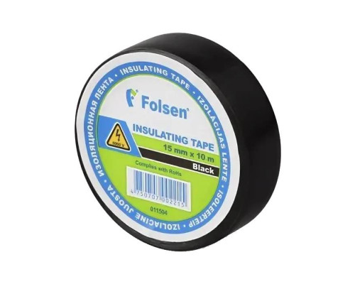 Изоляционная лента Folsen 15мм-10м черная