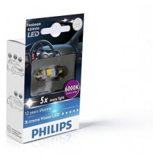 Лампа Fest T10,5x43 12V 1W SV8,5 LED 6000R X1 (12946) PHILIPS