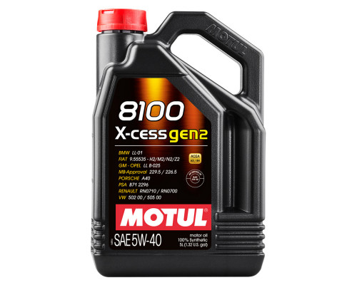 Масло моторное Motul 8100 X-CESS GEN2 5W-40 (4л)