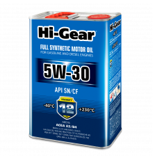 Моторное масло Hi-Gear 5W-30 SN/CF ACEA A3/B4, 4л. HG0034