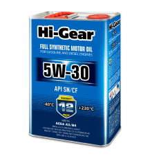 Моторное масло Hi-Gear 5W-30 SN/CF ACEA A3/B4, 4л. HG0034