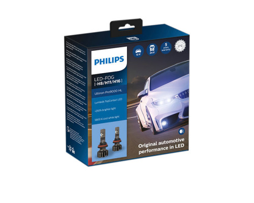 Лампы автомобильные светодиодные PHILIPS Ultinon Pro9000 LED Fog U90CW комплект