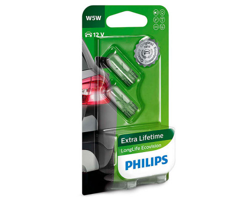Лампа W5W 12V LongLife EcoVision 12961 блистер (2шт)