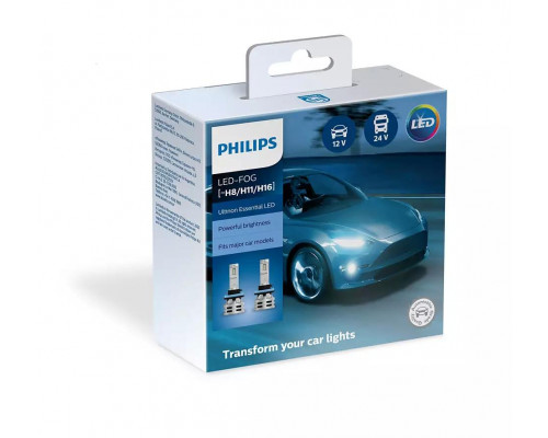 Лампы автомобильные светодиодные Philips H11 FOG LED Ultinon Essential gen2 6500K (2 шт.)