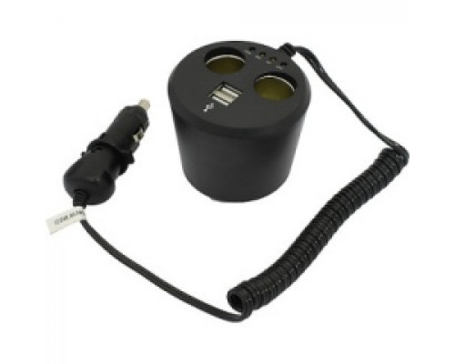 Разветвитель прикуривателя на 2 гнезда + 2 USB Autostandart
